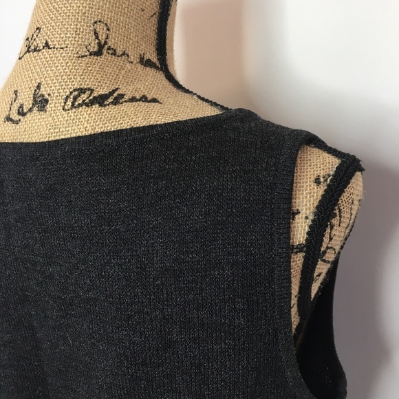 St. John wool blend grey knit tank top - Picture 5 of 8